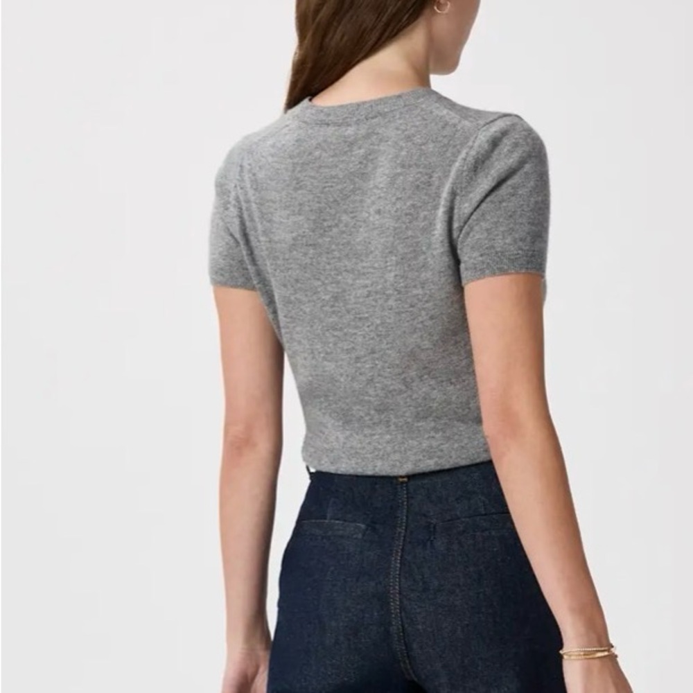 Quince Grey Cashmere T Shirt - Picture 7 of 7